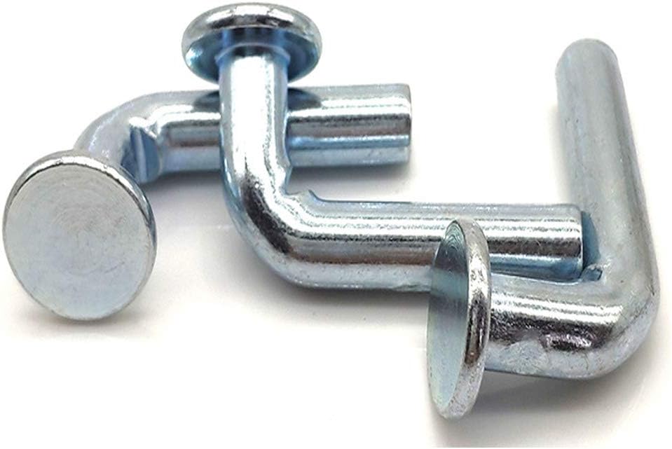 Universal Pallet Rack Drop Pin，J Bolt Safety Clip - Beam Locker for Disengagement Safety of Warehouse, Home or DIY Shelving Unit 13mm Round Head