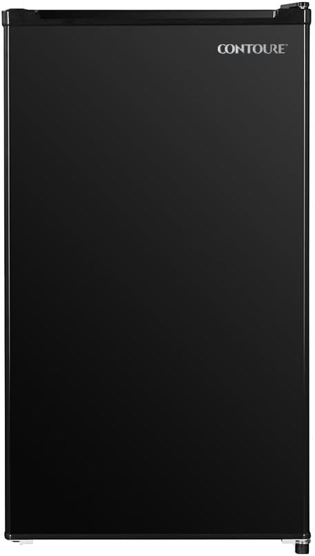 RV Compact Refrigerator, Black | 3.3 cu.ft. 12V | Customizable Cooling | Secure Glass Shelves | Reversible Door | R-330BK-12V