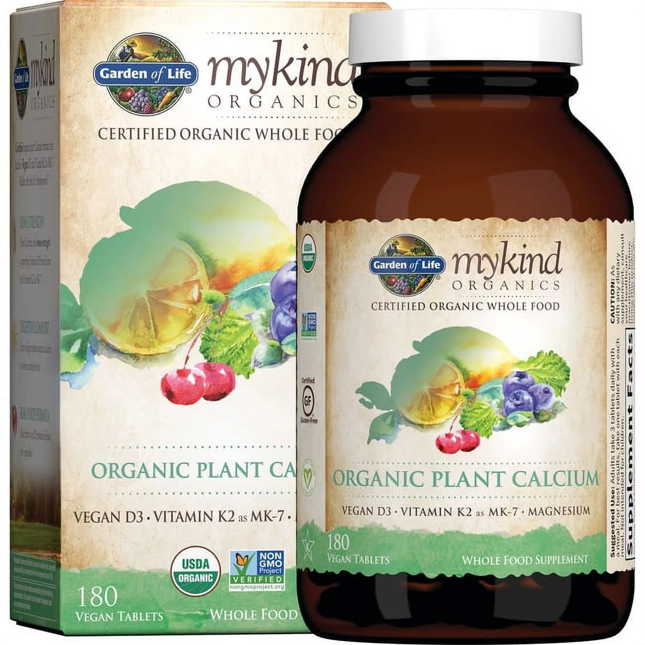 Garden of Life Organic Plant Calcium Tablets, 180 Ct - Curated Treasures Market