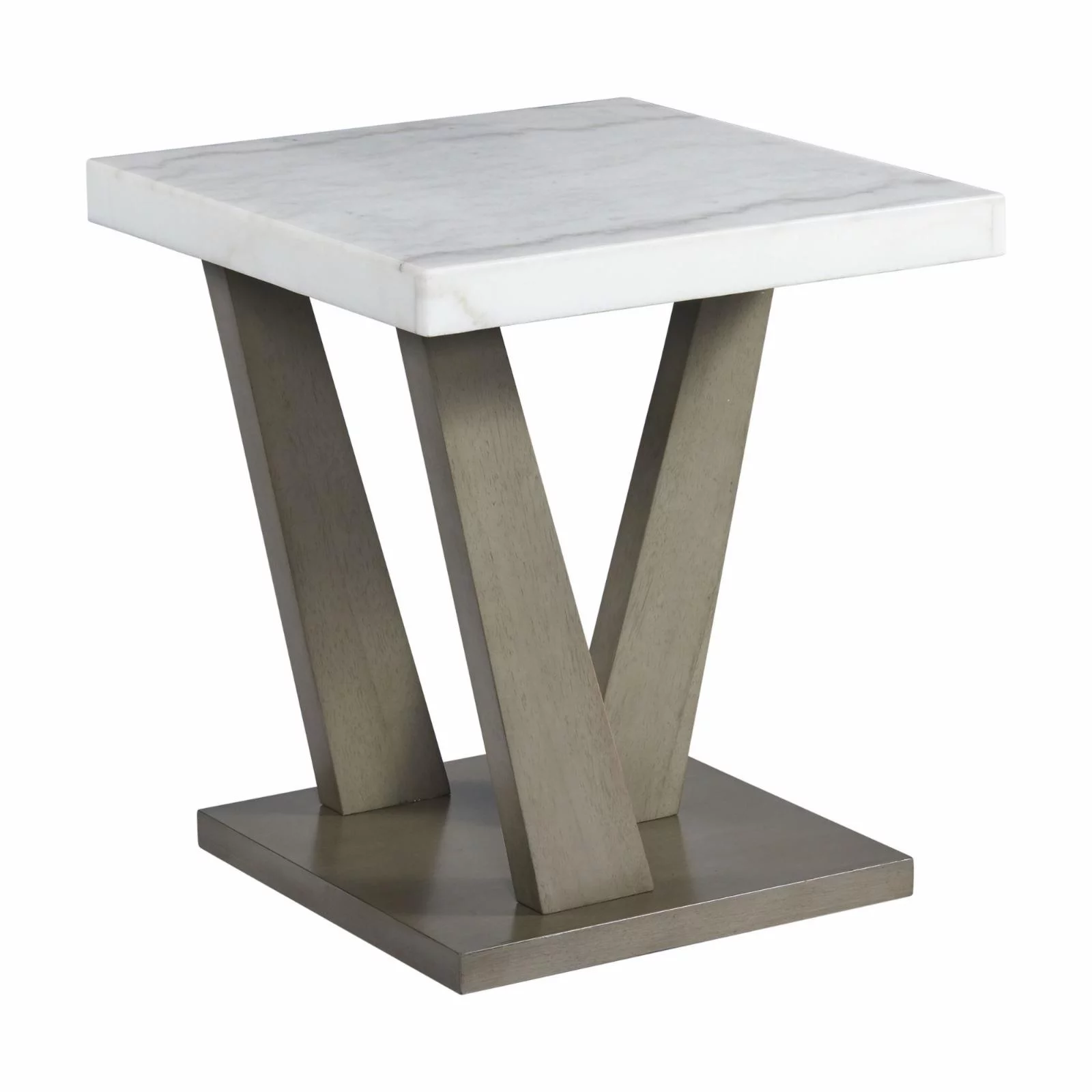 Picket House Furnishings Graham Square End Table in Gray