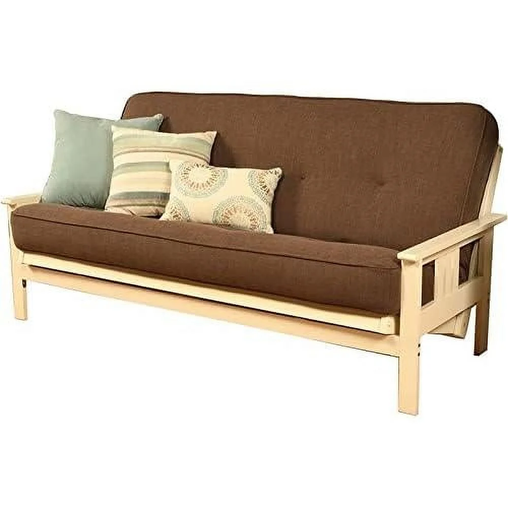 Full Size Spring Futon Mattress Replacement, Linen Sleeper Sofa Bed Mattress, Cocoa Brown