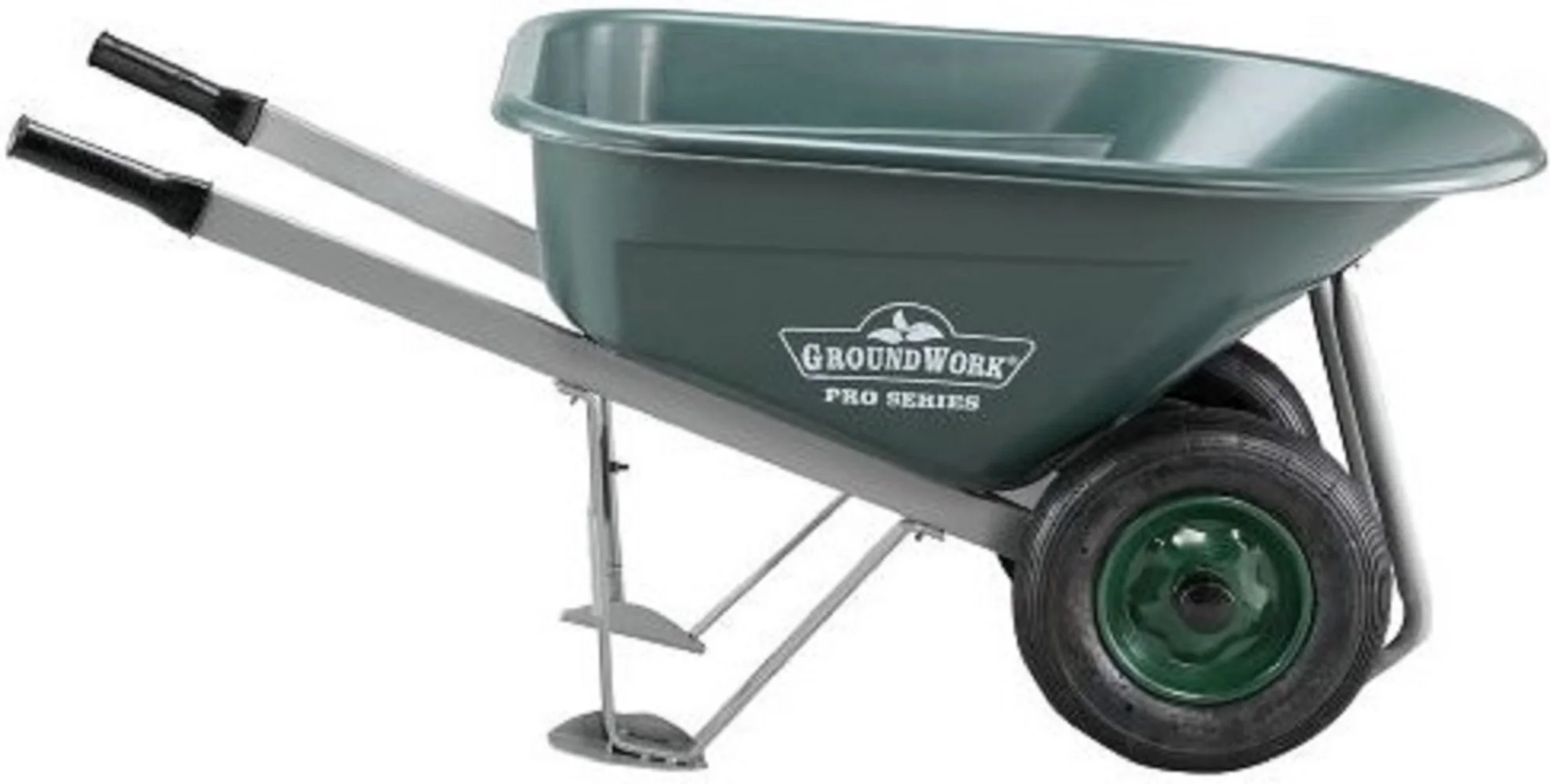 GroundWork WB8001P-1 Pro Poly Wheelbarrow 8 cu. ft./600 lb Capacity - Radiant Selections
