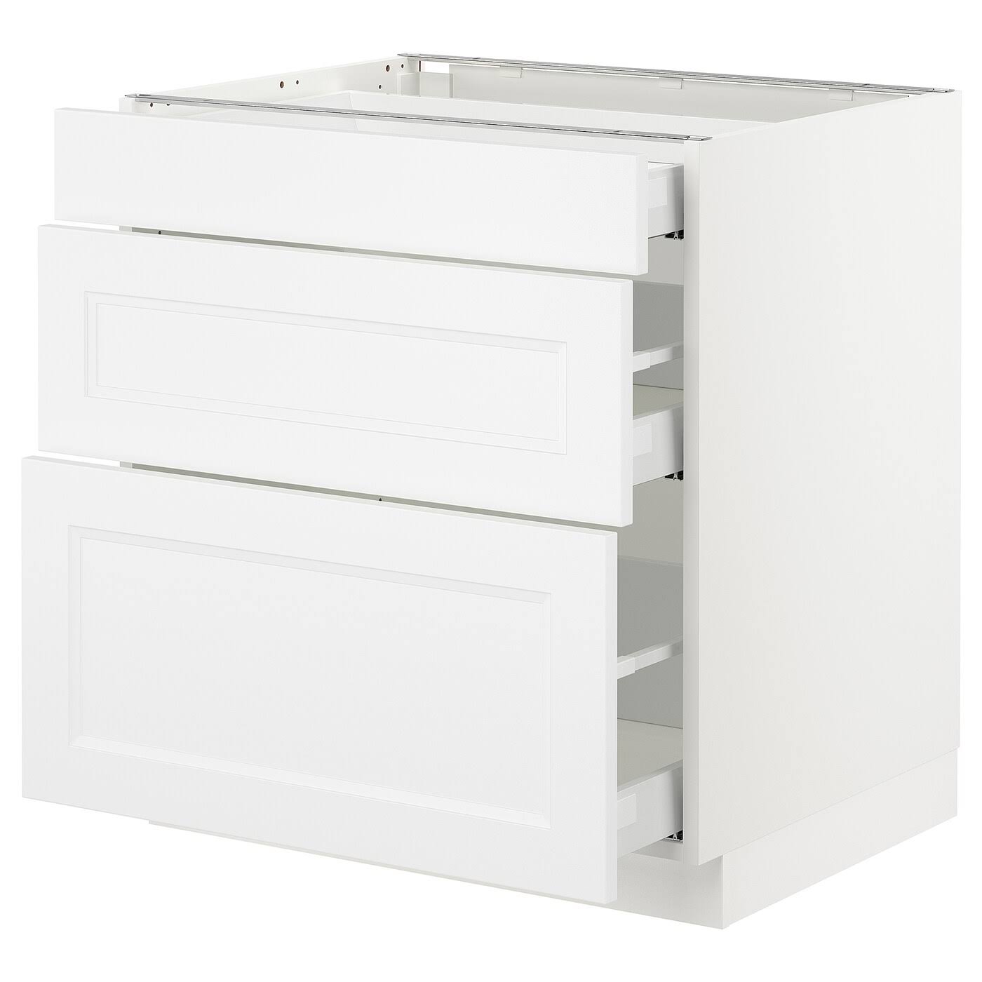 IKEA - SEKTION Base Cabinet with 3 Drawers, White Maximera/Axstad Matt White, 30x24x30 09288766