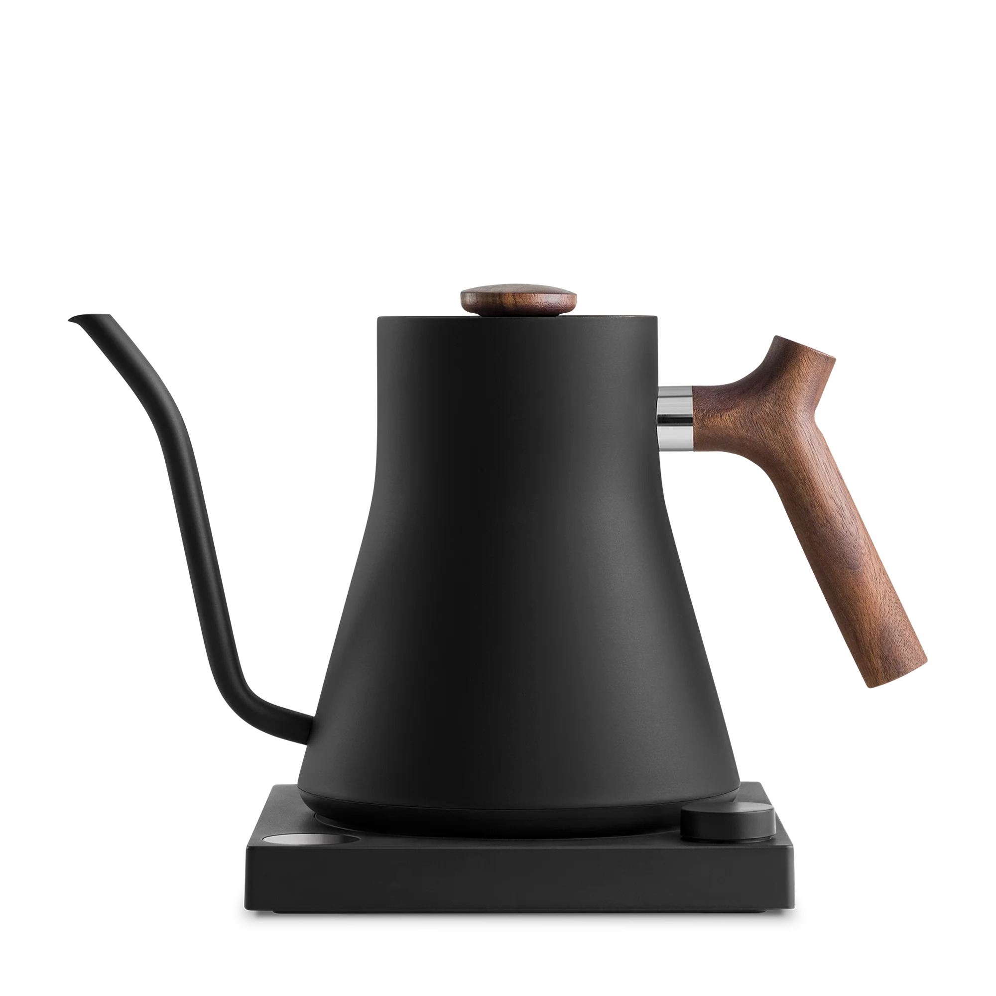 Fellow Stagg EKG 0.9L 120V Electric Pour Over Kettle, Matte Black with Walnut Handle - Radiant Selections
