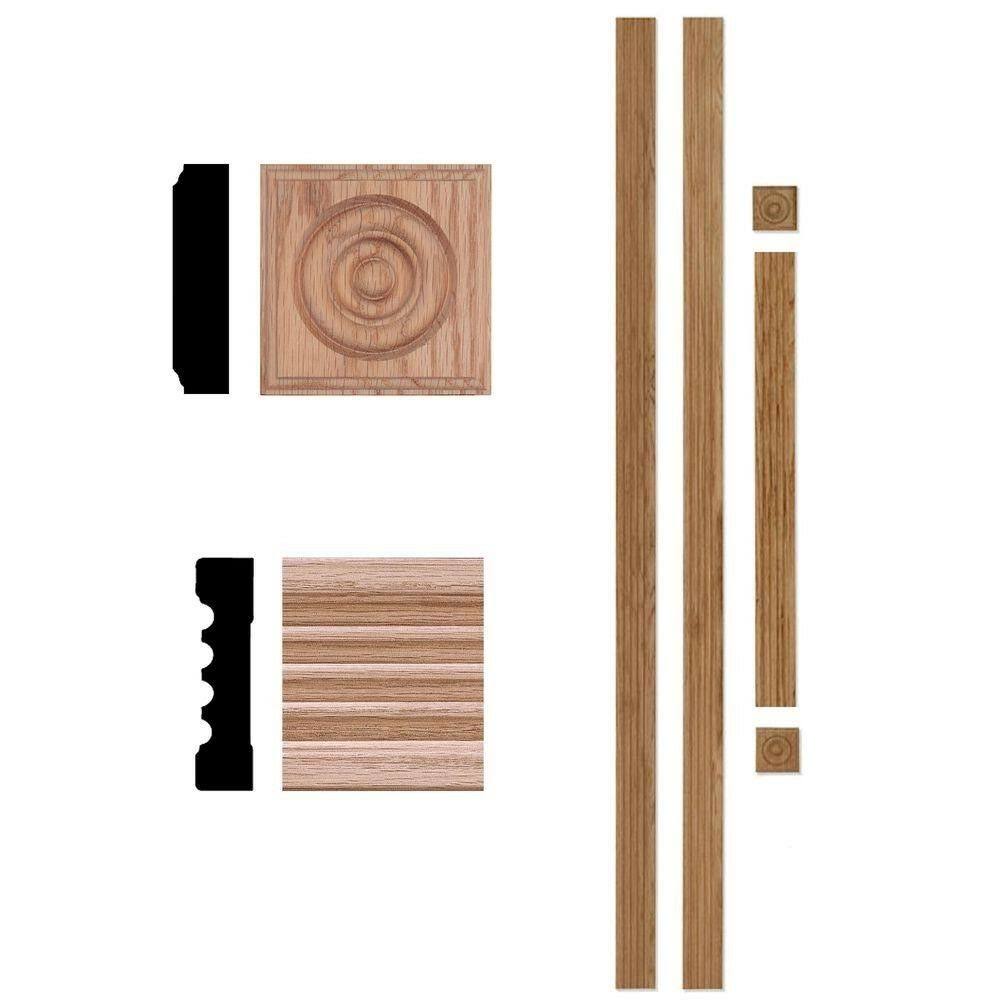 Manor House 3/4 in. x 3 in. x 7 ft. Oak Door Trim Casing Set MOULDING