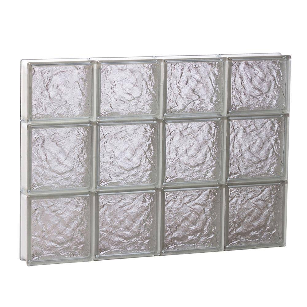 REDI2SET Ice Glass Pattern Frameless Replacement Glass Block Window (Rough Opening: 32-in x 22-in; Actual: 31-in x 21.2500-in) 3 - Avayadevconnect