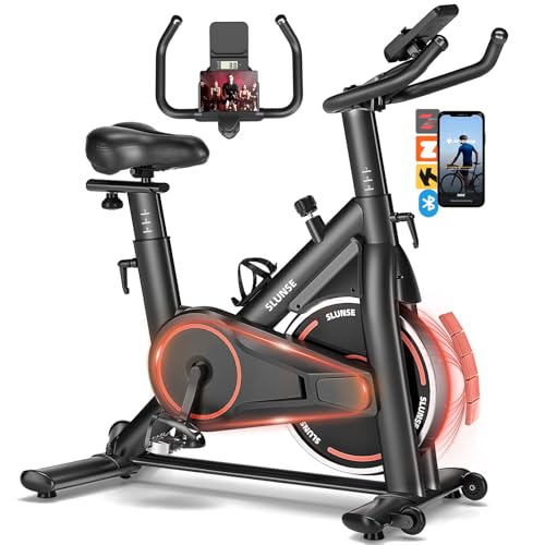 Exercise Bike, Adjustable Magnetic Resistance Stationary Bikes for Home with App Compatible