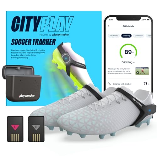 CITYPLAY Smart Soccer Tracker for Cleats by Playermaker, Track 25+ Technical & Physical Metrics