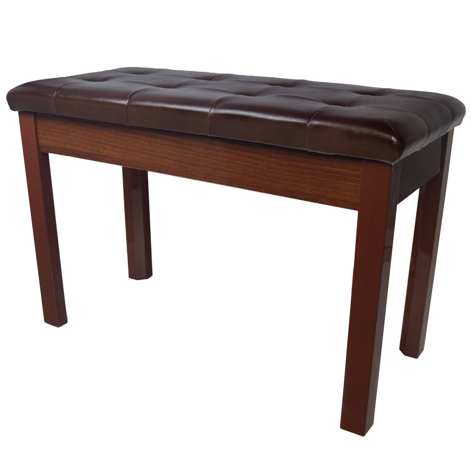ChromaCast Padded Wooden Double Size Keyboard/Piano Bench, Walnut
