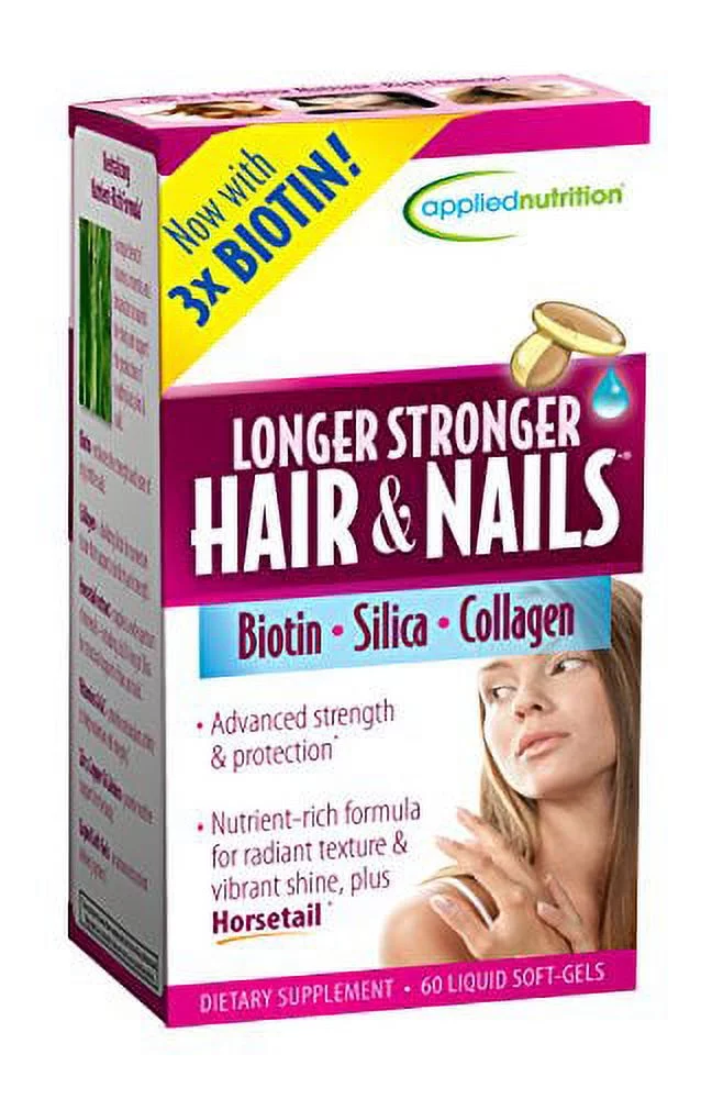 Applied Nutrition Longer, Stronger Hair and Nails, 60-Count