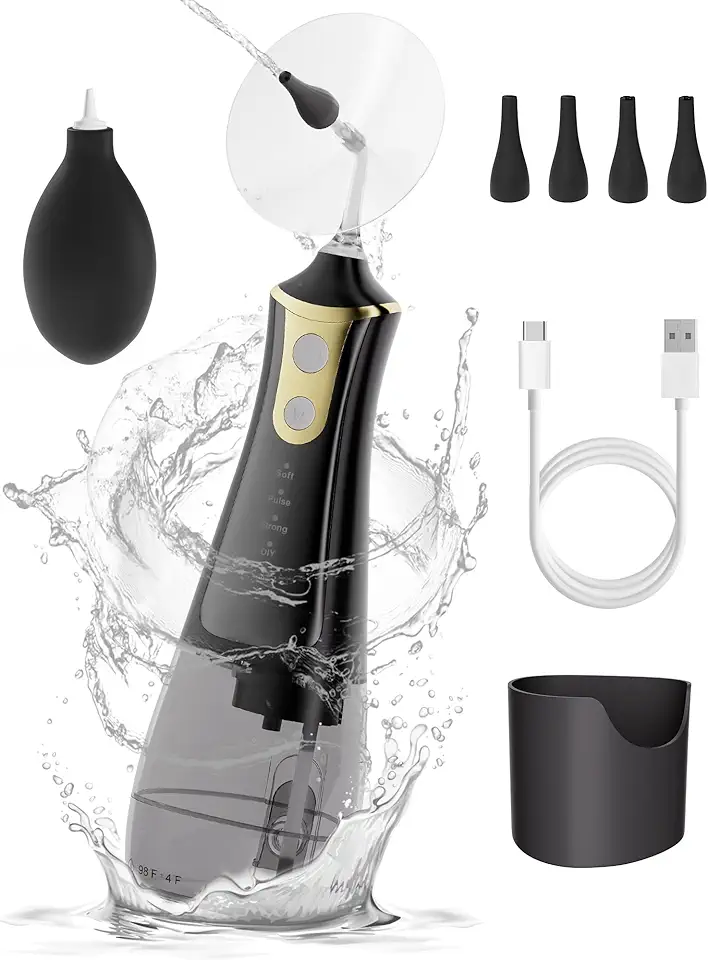 Ear Wax Removal Kit - Electric Ear Cleaner with DIY Water Pressure - Ear Cleaning Kit - Safer＆More Effective Ear Irrigation Flushing System