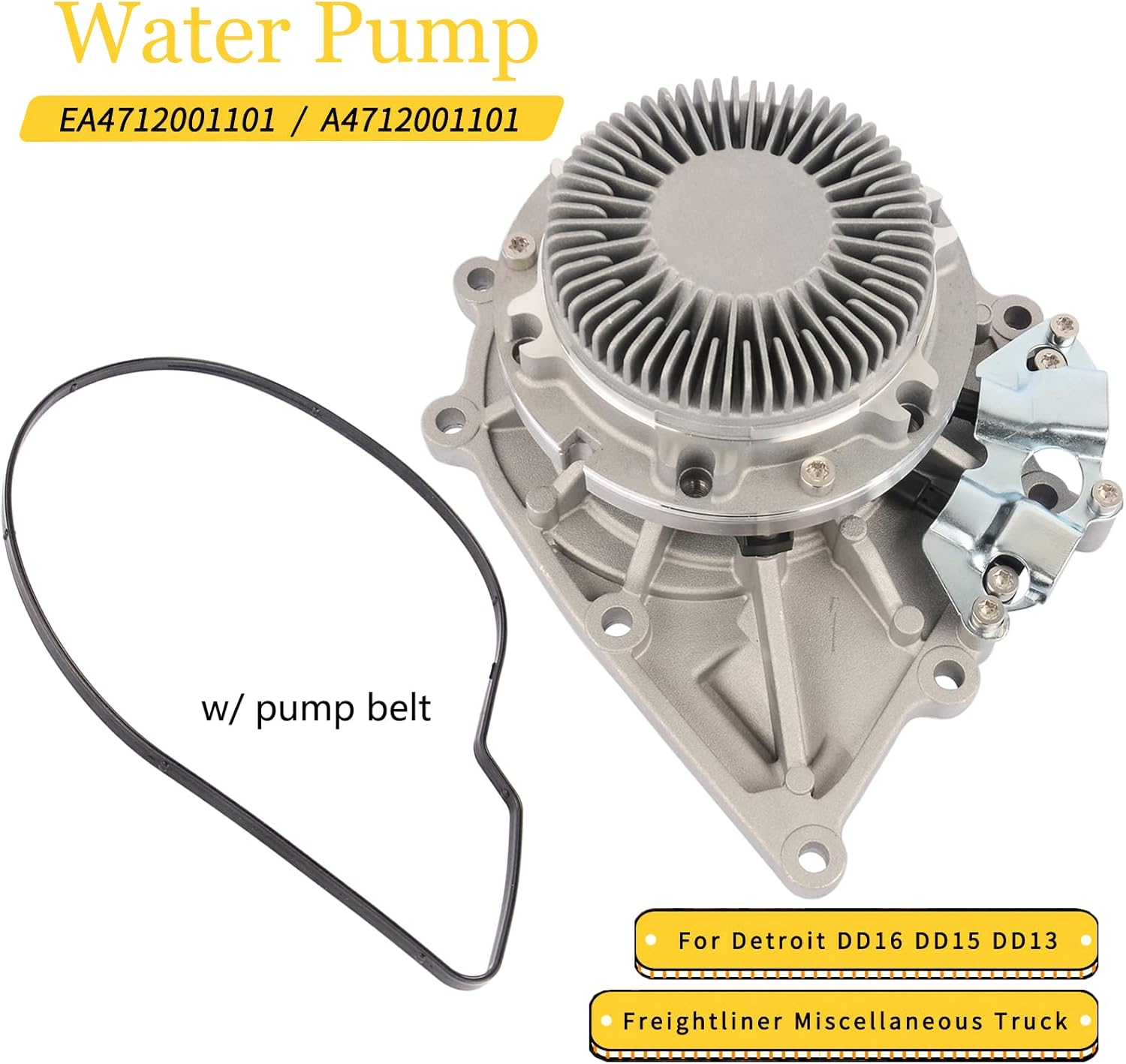 GELUOXI Detroit DD16 DD15 DD13 DD15-13 Variable Speed Water Pump EA4712001101 EA4722001601 A4712001101 4712001101 Engine Water Pump Freightliner