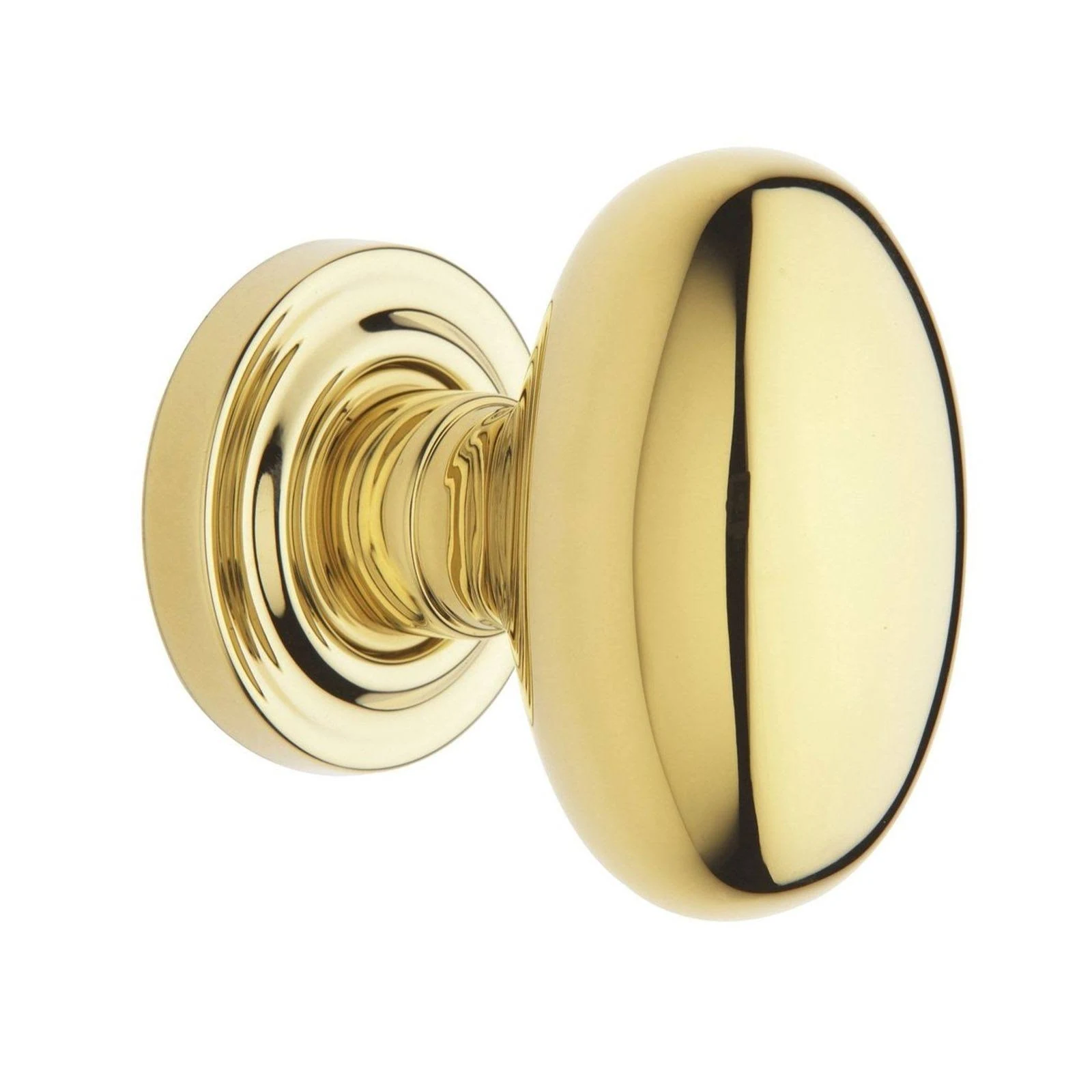 Baldwin Egg Knob, 5048 Rose Half Dummy Polished Brass
