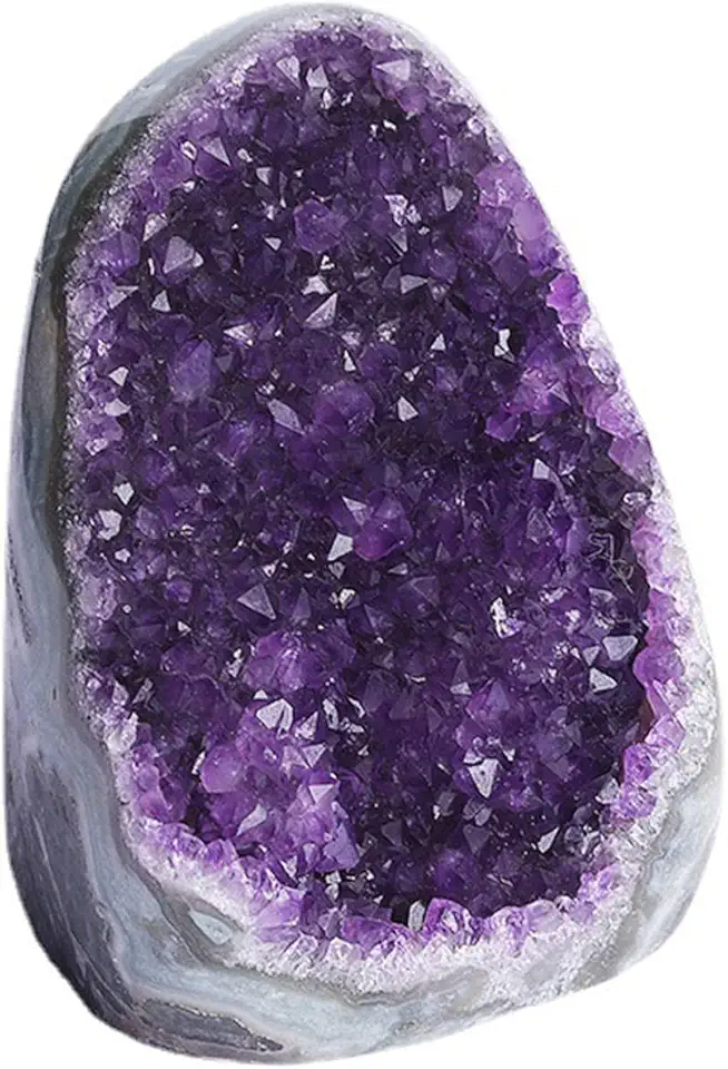 Natural Amethyst Crystal Geode Cluster Healing Quartz Crystals Raw Amethyst Irregular Mineral Specimen Gemstone for Healing Reiki Home Decoration
