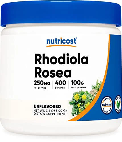 Nutricost Rhodiola Rosea Powder 100 Grams - Pure Powder, Gluten Free and Non-GMO - Kansas Nuitrition - HNZSDS