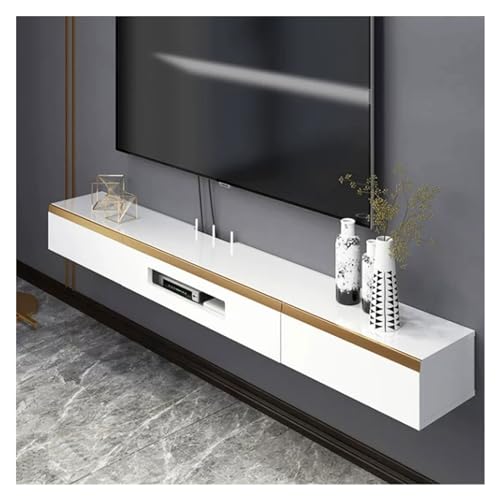 Wall Mounted TV Cabinet Wall Hanging Floating TV Stand, Wall Mounted Entertainment Center and Cabinet Shelf, TV Console with Storage