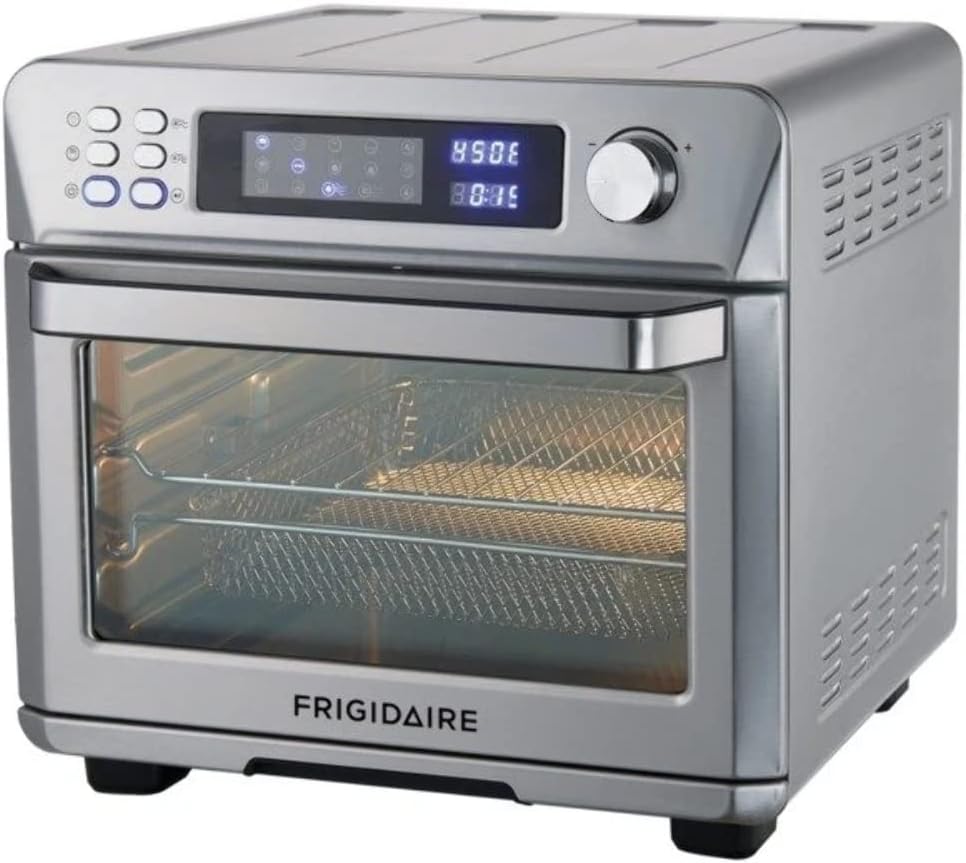 Frigidaire EAFO111-SS Air Fryer Oven, Digital, 26 Quart 10-in-1 Countertop Toaster Oven & Air Fryer Combo - Grill, Rotisserie, Dehydrator, Pizza Oven