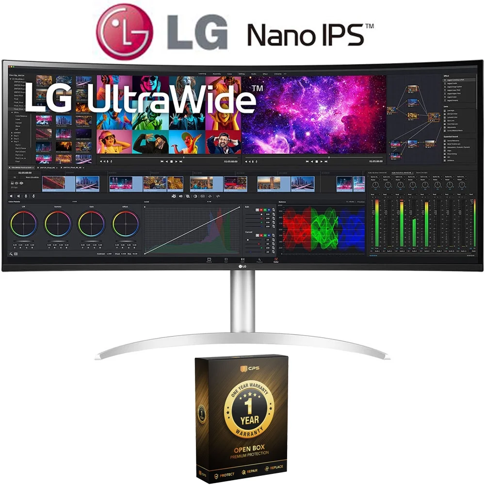 LG 40" Curved U.Wide Nano Monitor with Thunderbolt 4,(40WP95CW) + 1Year Warranty - Curated Treasures Market