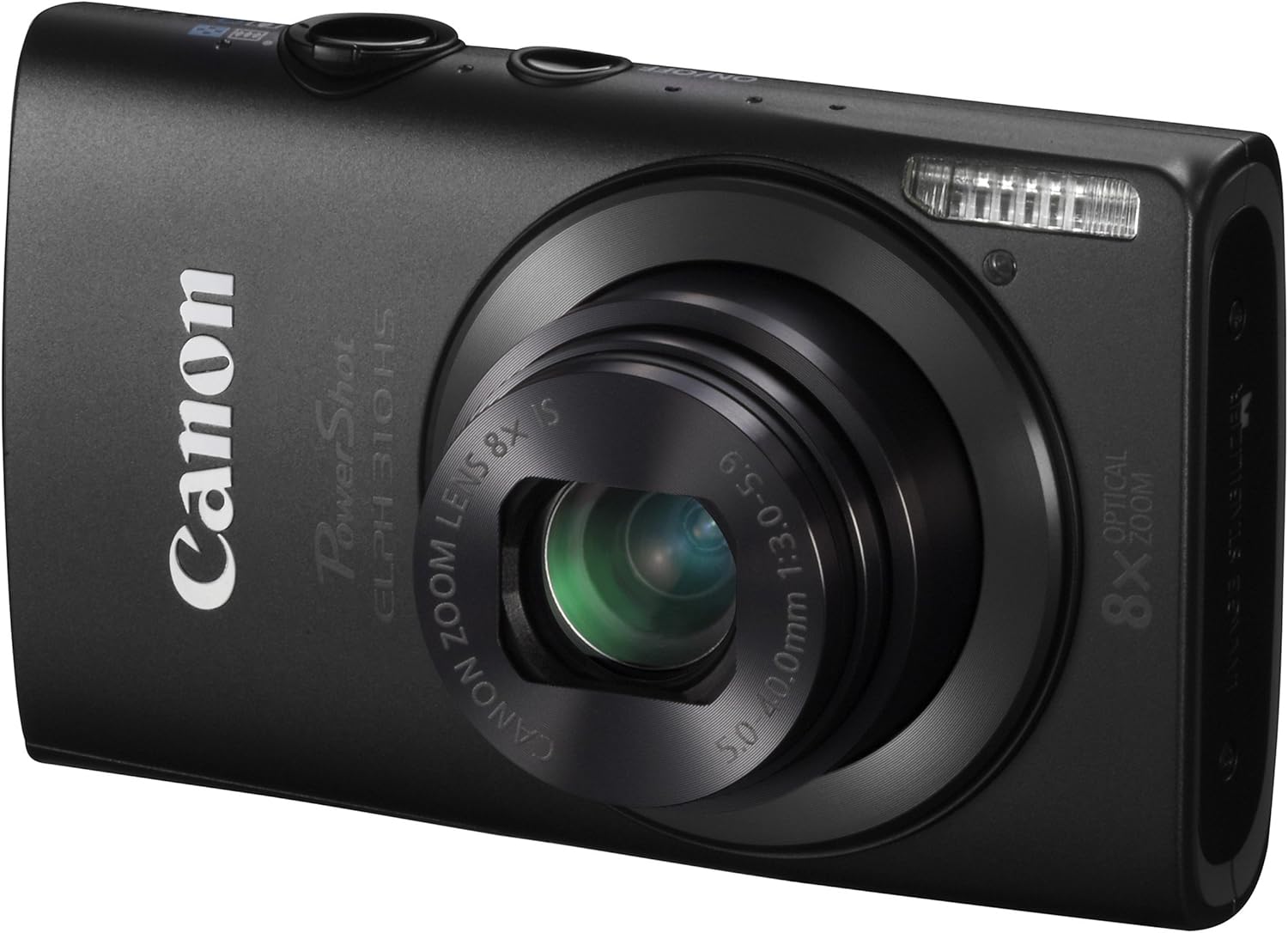 Canon PowerShot ELPH 310 HS 12.1 MP CMOS Digital Camera with 8x Wide-Angle Optical Zoom Lens and Full 1080p HD Video (Black) (Renewed)