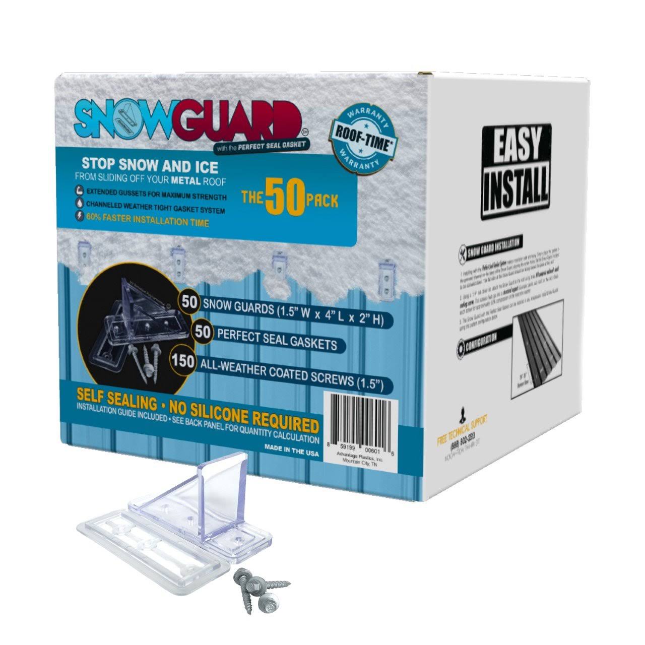 50 QTY Commercial Bulk Pack (Snow Guards, Perfect Seal Gaskets u0026 Screws) - Stop Snow from Sliding Off Your Roof