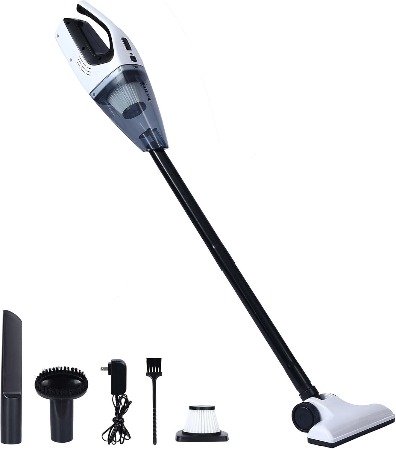 Bieye Cordless Stick Vacuum Cleaner Lightweight Handheld Vacuum with Floor Brush for Household Car Cleaning