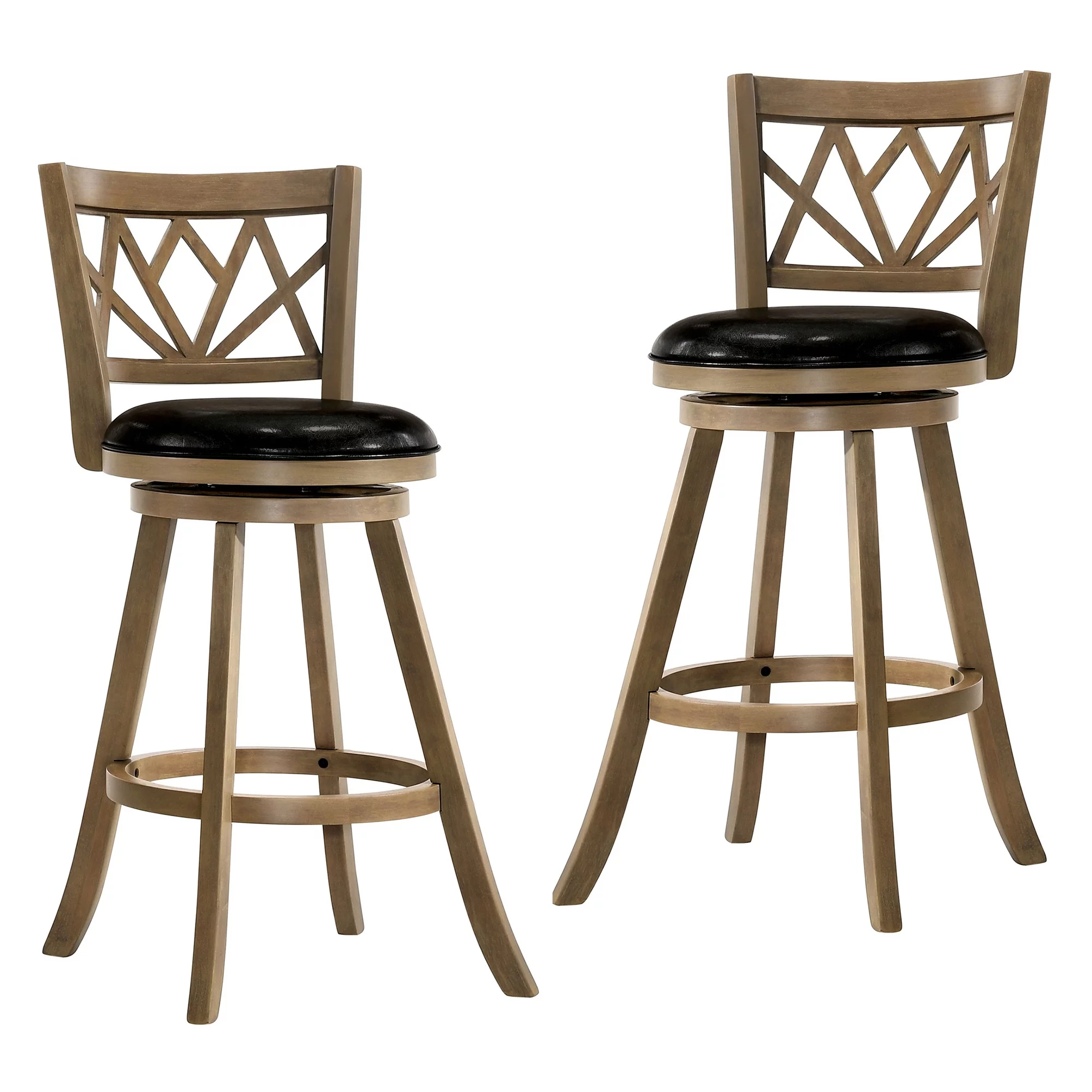 Furniture of America Hillcrest Wood Swivel Barstool, Maple, 29-in