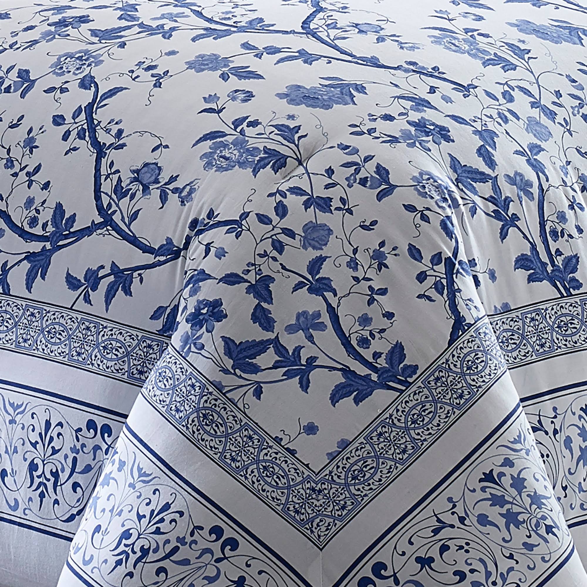 Laura Ashley Charlotte Comforter Set Blue Twin