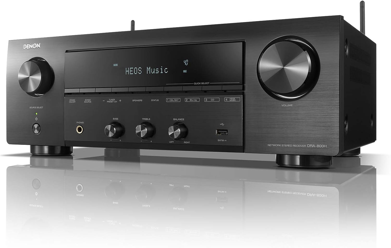 Denon DRA-800H 2-Channel Stereo Network Receiver for Home Theater | Hi-Fi Amplification | Connects to All Audio Sources | Latest HDCP 2.3 Processing