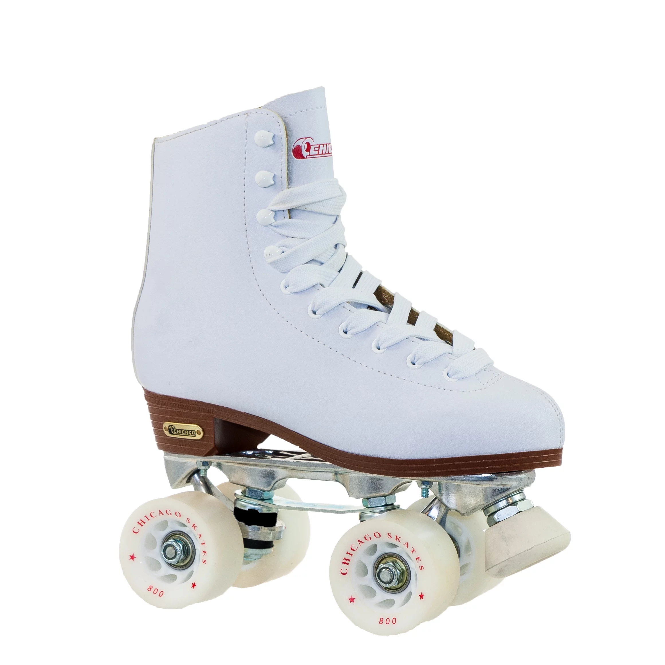 Chicago Ladies Deluxe Quad Roller Skates White Classic Rink Skate, Size 10 - Curated Treasures Market