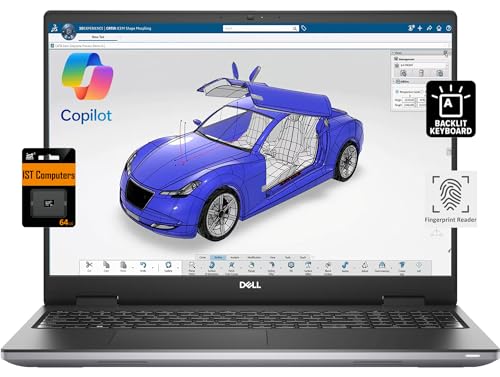 Dell Precision 7000 7670 Mobile Workstation (NVIDIA RTX A4500 16GB GPU, 16" FHD+, Intel 16-Core i9-12950HX, 64GB DDR5, 4TB SSD) Laptop for Business