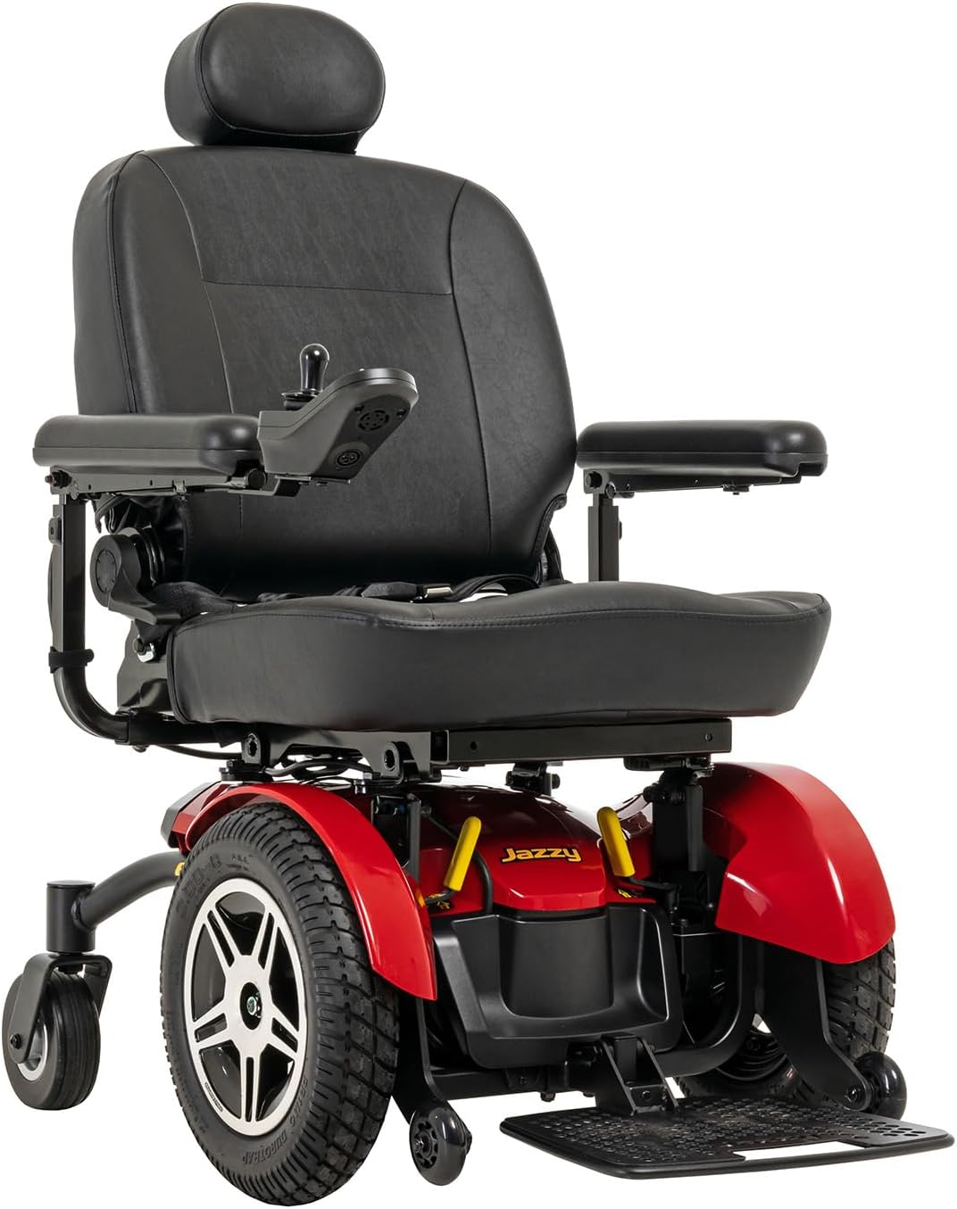 Pride Mobility Jazzy Elite 14 Group 2 Power Chair, Red, Front Wheel Drive, Motorized Electric Wheelchair for Adults, 300 lbs. WC, Up to 4 MPH