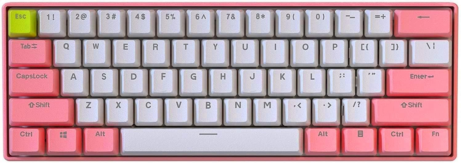 BOYI 60% Mechanical Gaming Keyboard,BOYI 61 Mini RGB Cherry Switch PBT Keycap 60% RGB Mechanical Gaming Keyboard(Pink Color, Cherry Blue Switch)