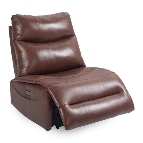Genuine Leather Electric Power Recliner Chair with USB Charge Ports