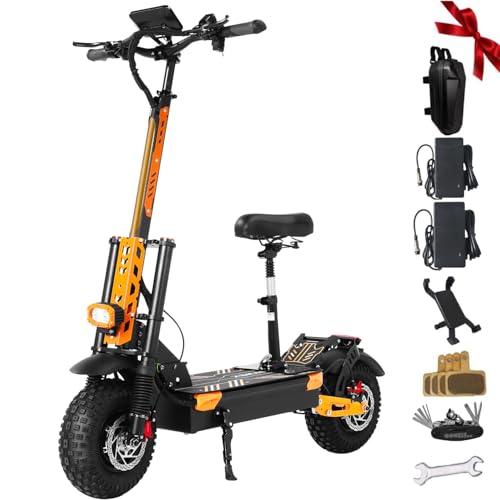 Electric Scooter for Adults 7000W Power Dual Motors Top Speed 55MPH 60V 33Ah Battery 65+ Miles Range 13" All-Terrain Tires Adjustable Handlebar