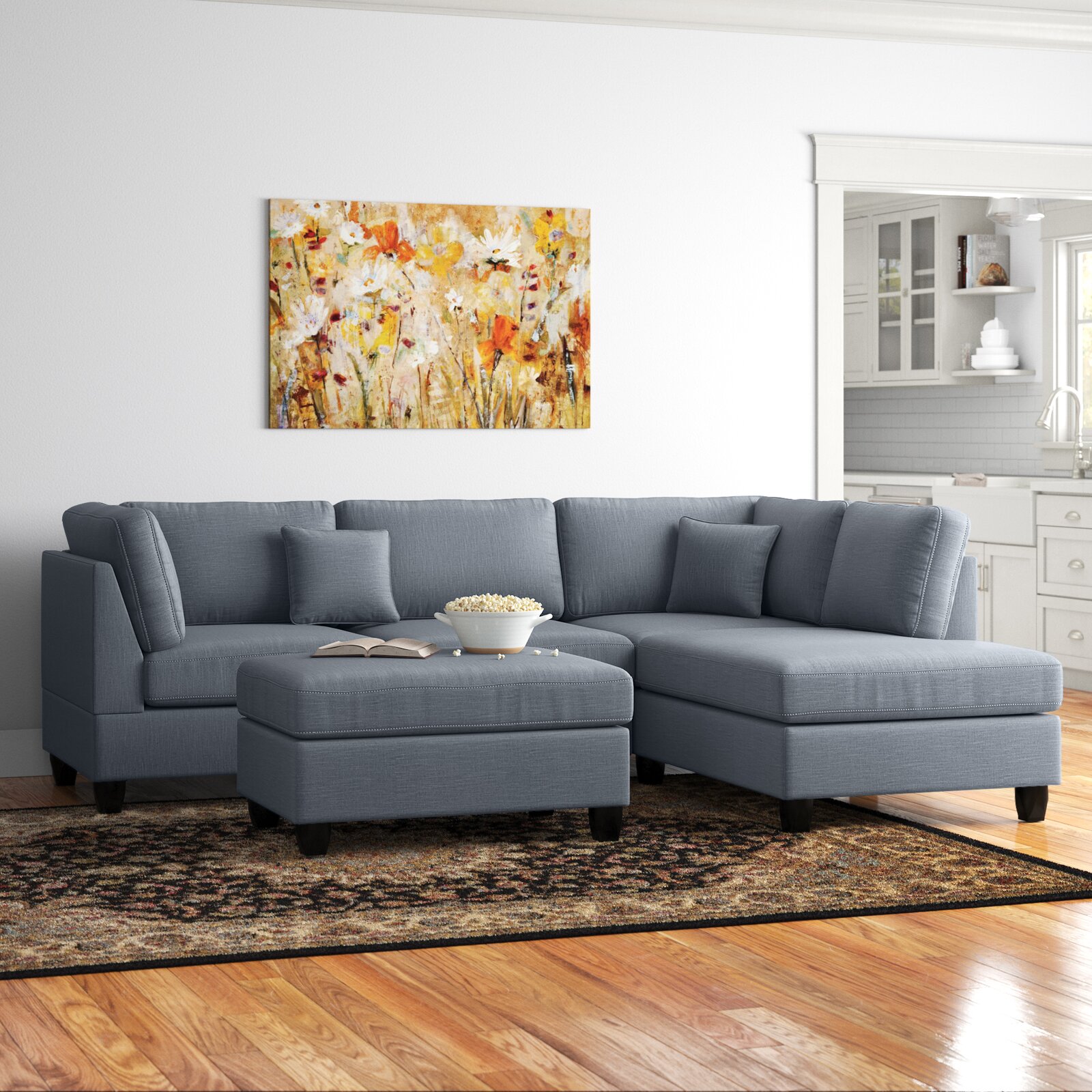 【Furniture】Hemphill 3 - Piece Upholstered Chaise Sectional