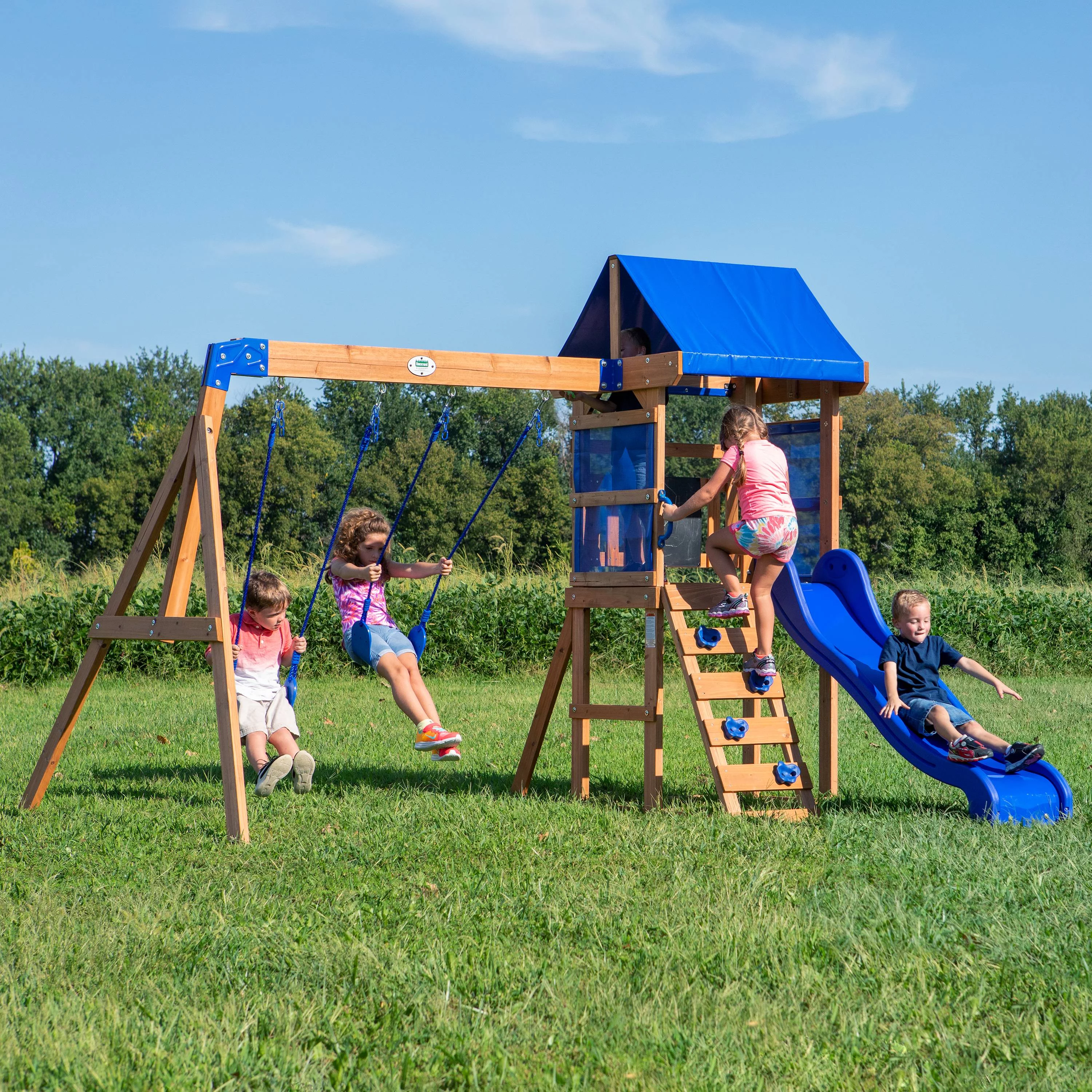 Backyard Discovery Aurora Wooden Cedar Swing Set - Radiant Selections
