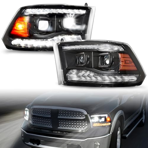 Full LED Projector Headlights Set for 2009-2018 Dodge Ram 1500