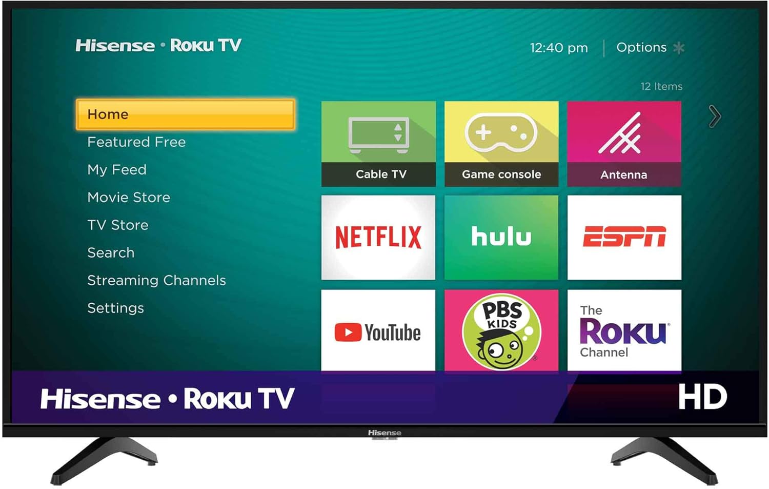 Hisense 40-Inch Class H4 Series LED Roku Smart TV with Alexa Compatibility (40H4F, 2020 Model)