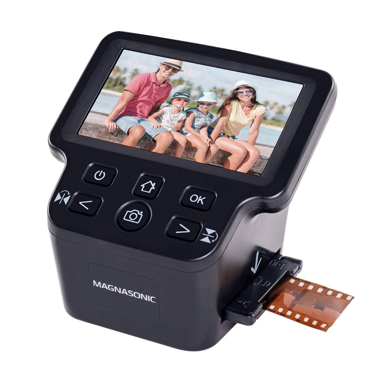 Magnasonic All-in-One 22MP Film Scanner with Large 5 Display & HDMI, Converts 35mm/126/110/Super 8 Film & 135/126/110 Slides FS71