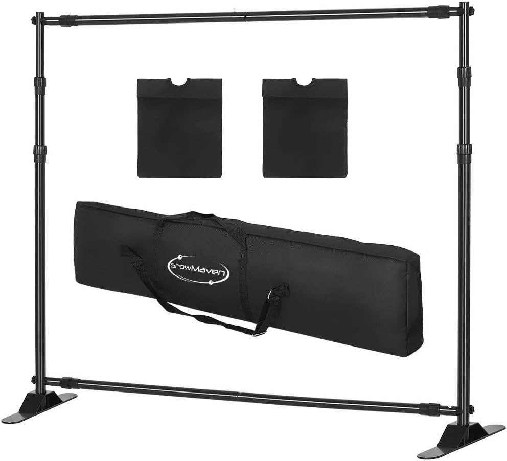 ShowMaven 10x8ft Photography Backdrop Stand Heavy Duty, Background Support Stand