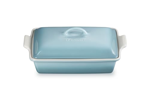 Le Creuset Stoneware Heritage Covered Rectangular Casserole, 4 qt. (12" x 9"), Cerise