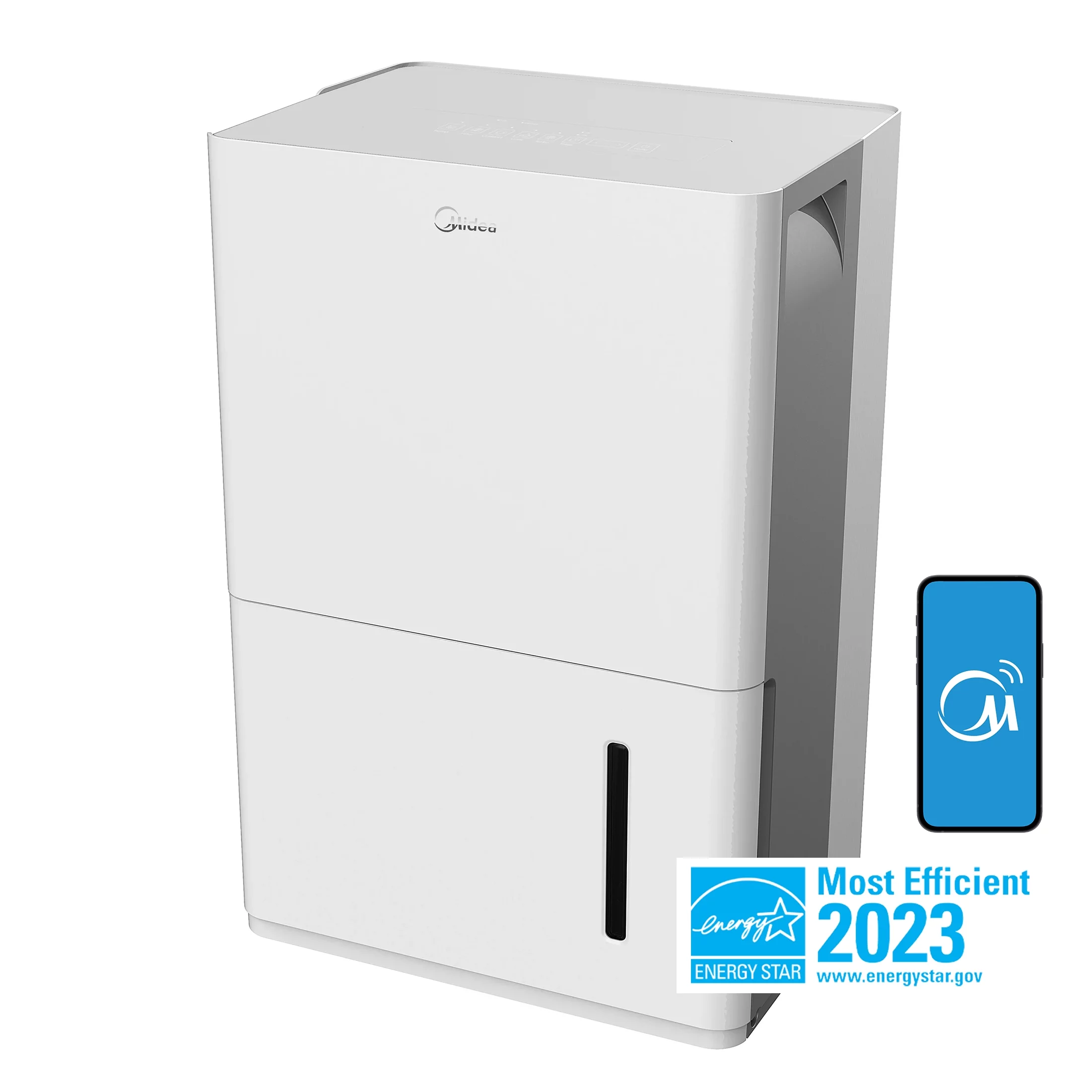 Midea 22-Pint Smart Dehumidifier - Damp Rooms, Energy Star, White, MAD22S1WWT