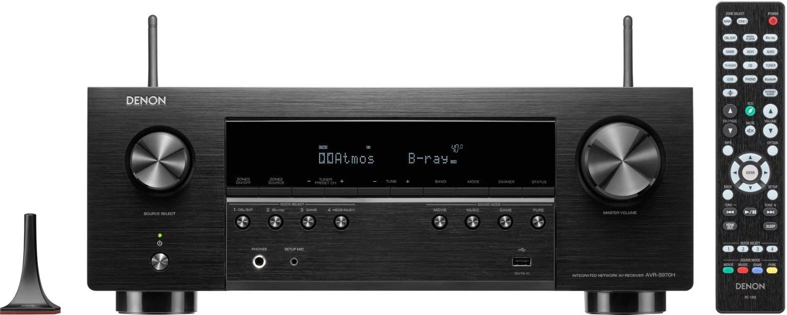 Restored Denon AVRS970H 7.2 Channel 8K AV Home Theater Receiver with Dolby Atmos, DTS: X, Wi-Fi, Bluetooth, Apple AirPlay