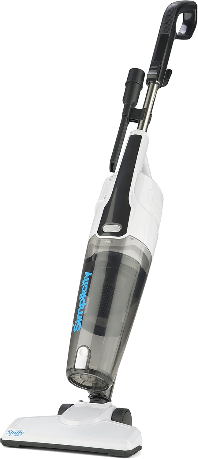 Simplicity Vacuums Corded Stick Vacuum Cleaner, Powerful Bagless Vacuum for Hardwood Floors with Two Speeds, Certified HEPA Filtration, S60 Spiffy