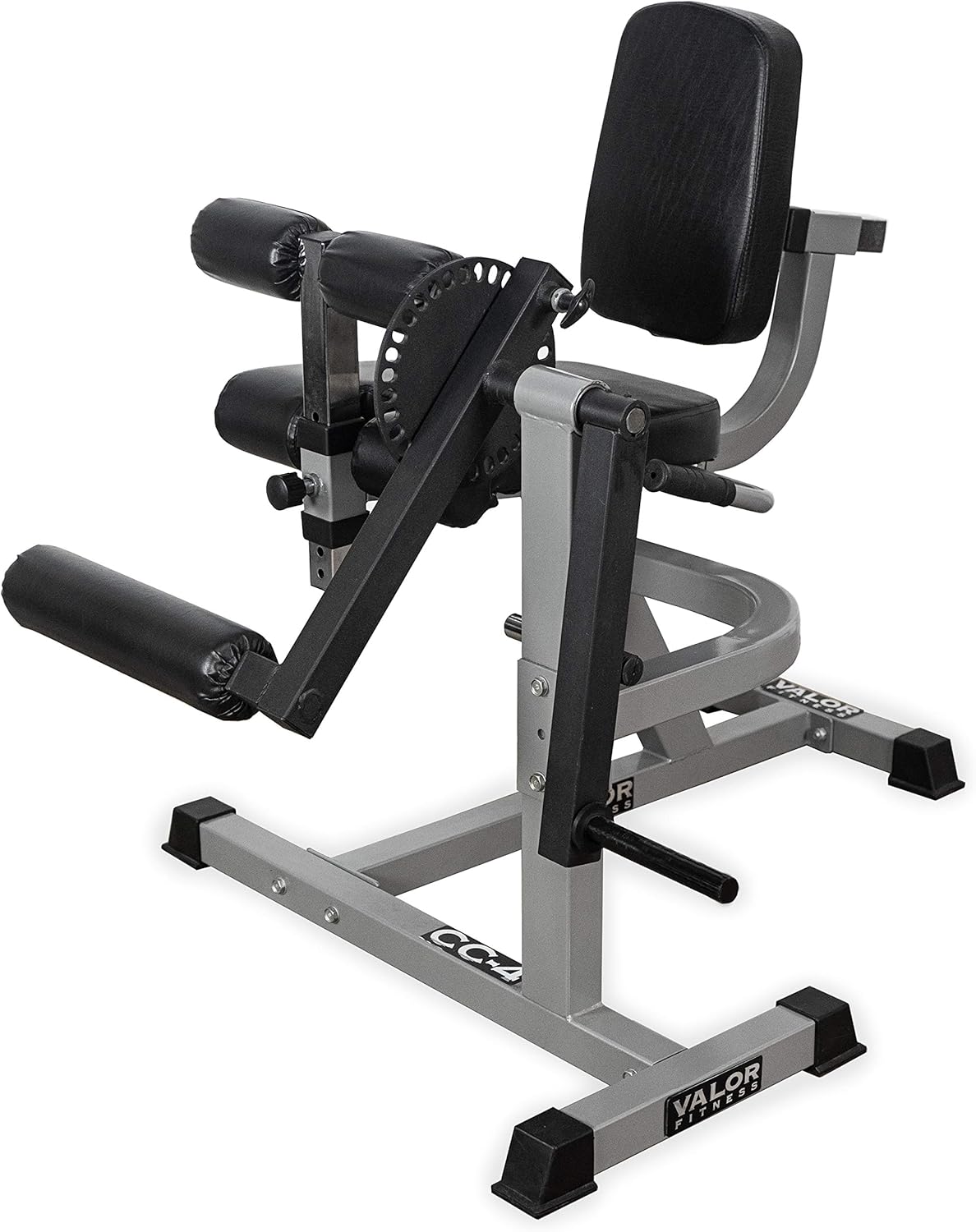 Valor Fitness CC-4 Adjustable Leg Curl Extension Machine 8 Positions- Plate Loaded Max Weight 150 lbs - Home Gym Hamstring Workout