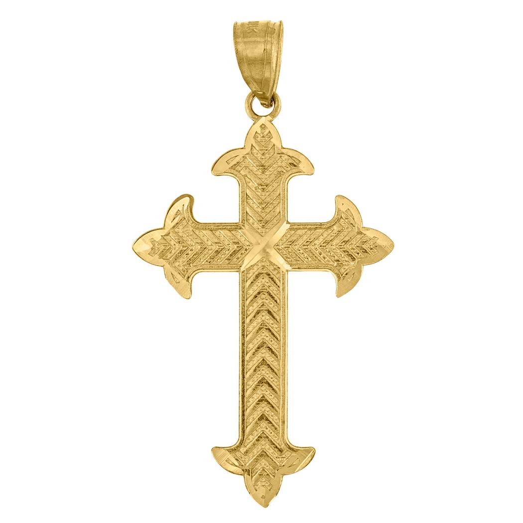 10k Gold Dc Womens Cross Height 36.6mm X Width 19.5mm Religious Charm Pendant Necklace Jewelry Gifts for Women