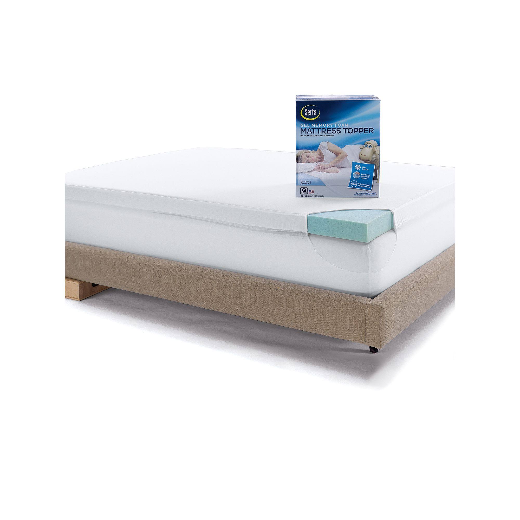 Serta 3-In. Deep-Pocket Gel Memory Foam Mattress Topper