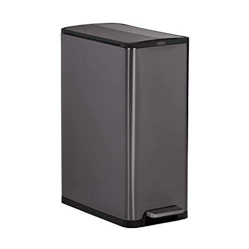 Rubbermaid Stainless Steel Kitchen Trash Can with Lid
