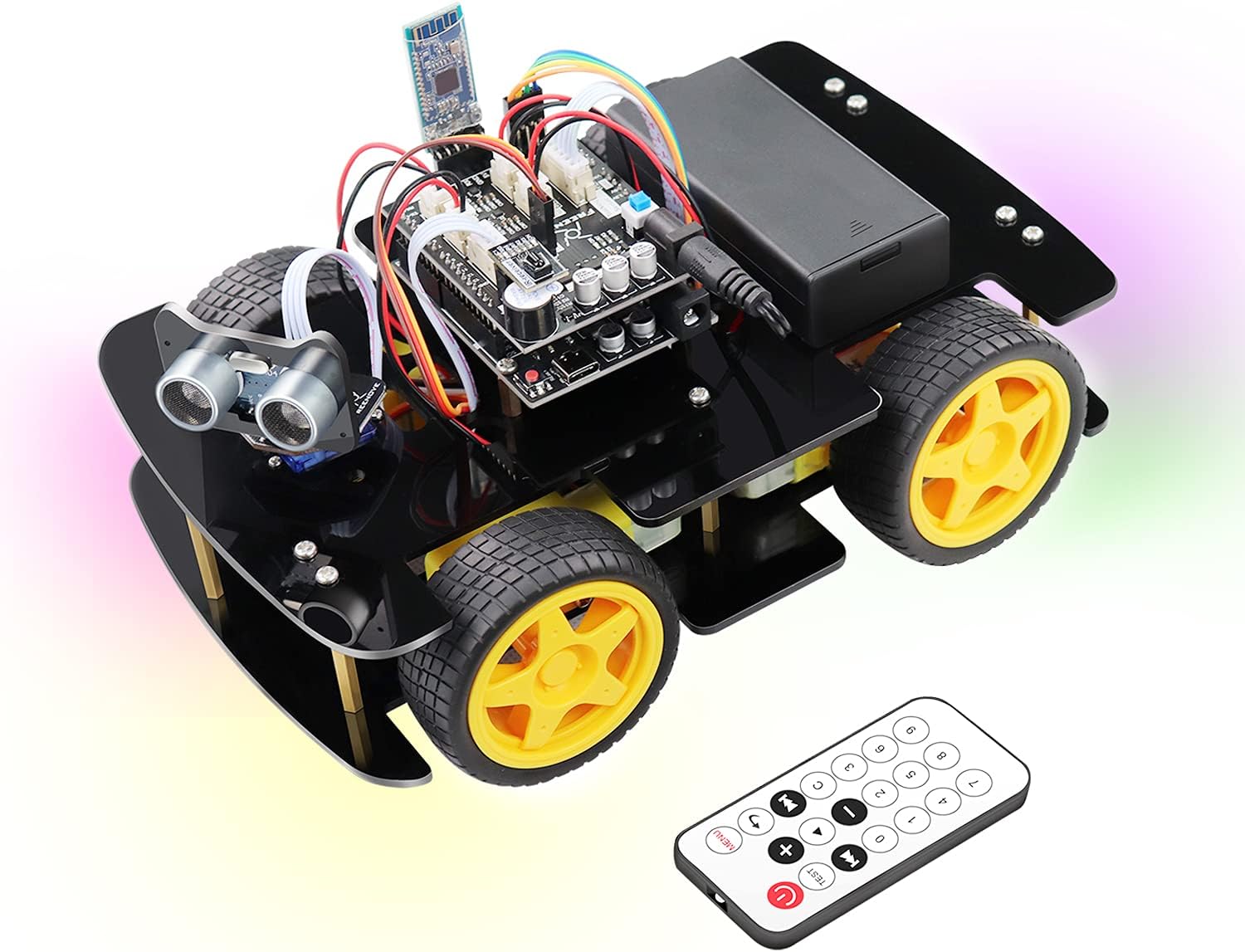 FREENOVE 4WD Car Kit (Compatible with Arduino IDE), Line Tracking, Obstacle Avoidance, Ultrasonic Sensor, Bluetooth IR Wireless Remote Control Servo