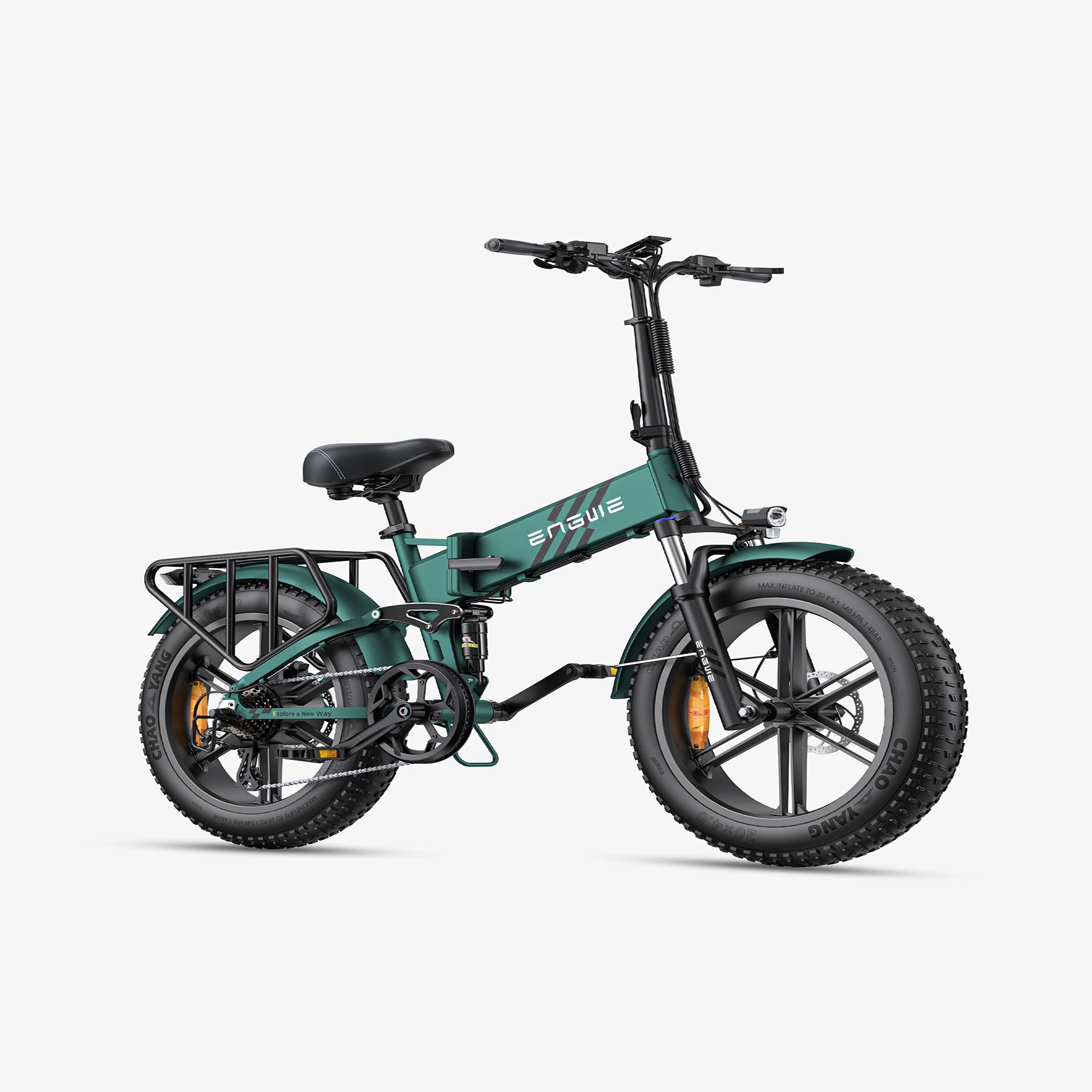 ENGWE Engine Pro 2.0 1200W Peak Power Folding Electric Bike for Adults, 75N.m ,Torque Sensor 4.0 * 20” Fat Tire 52V 16AH Battery
